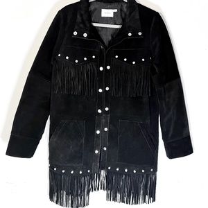 Gestuz Wica suede fringe jacket